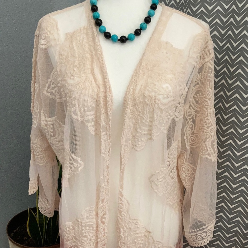 Lace Kimono Cover-Up perfect for the beach